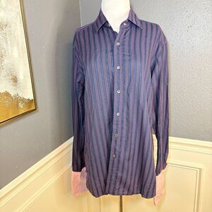 Ted Baker Archive Button down striped French cuff shirt